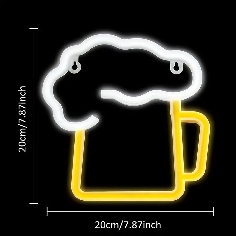 2026年 オクトーバーフェストビール型 LED ネオンサイン USB バッテリー駆動ネオンライトスイッチ付き寝室結婚式誕生日パーティーゲームルーム家の壁の装飾  コレクション – $19.99 –P4