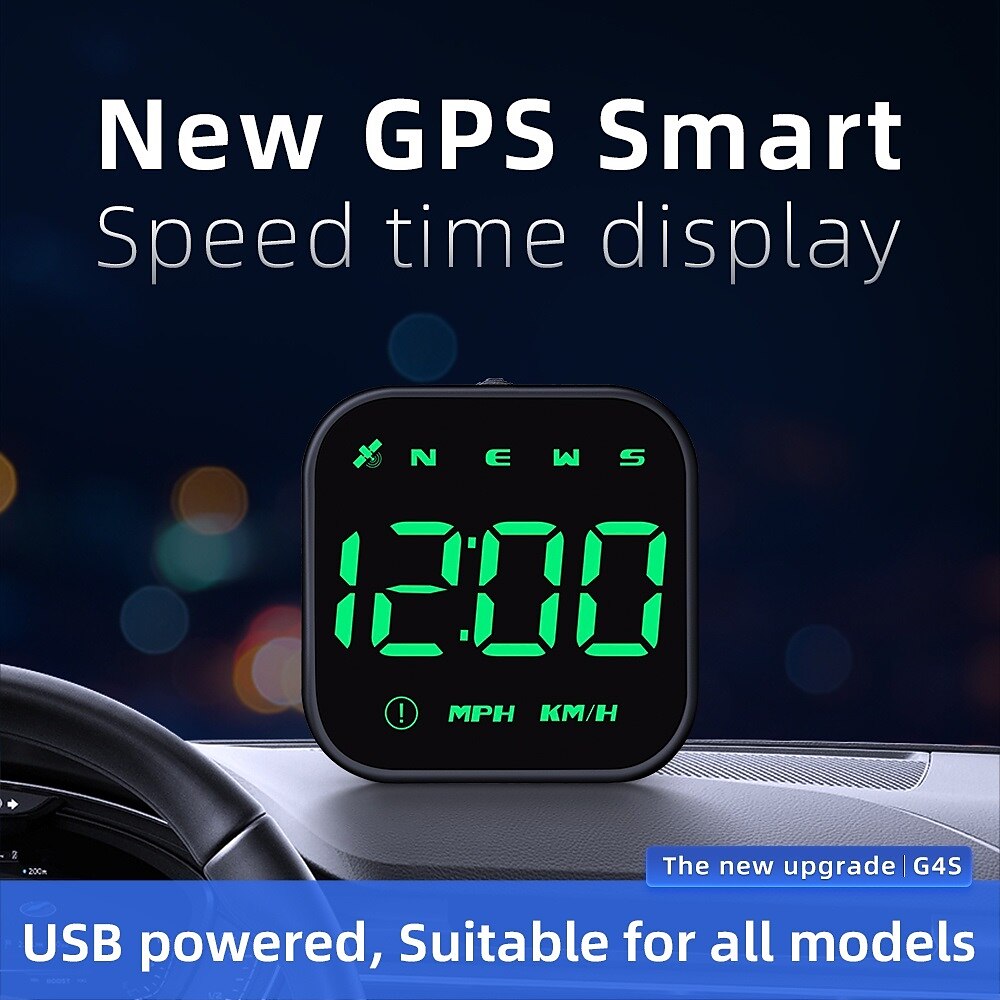 G4S HUD GPS Head Up Display LED Auto Speedometer Electronics Digital Alarm Reminder GPS HUD Car Accessories for All Cars 2025 - $43.99 –P1