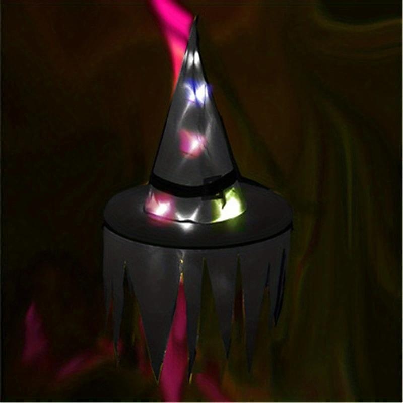 glødende halloween ferie led lys lue kan brukes på hodet eller som et anheng heks lue hage hotell bryllup glød i mørket dekorasjon halloween morsomme vanskelige forsyninger 2025 - $4.99 –P7