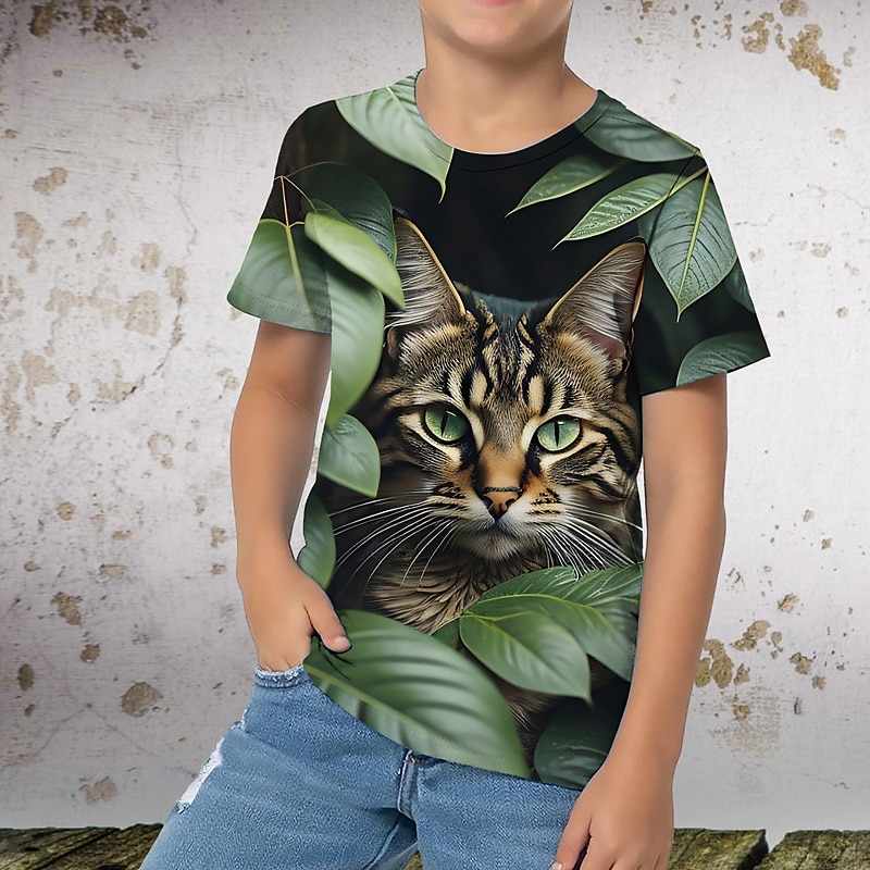 Dla chłopców 3D Graficzny Zwierzę Kreskówki Podkoszulek T-shirt Krótki rękaw Druk 3D Lato Wiosna Aktywny Sport Moda Dzieci 3-12 lat Na zewnątrz Codzienny Regularny 2025 - $11.99 –P9