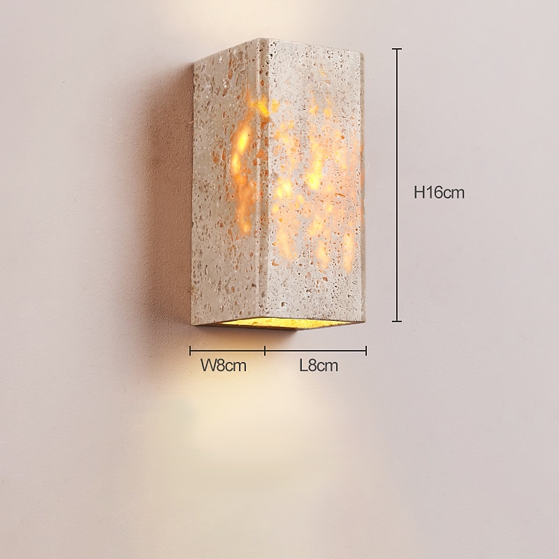 LED-Wandleuchte für den Außenbereich, wasserdicht, IP55, Stein, Wohnzimmer, Musterzimmer, Schlafzimmer, Nachttisch, TV-Wandkunst, Wandleuchte, 110–240 V 2025 - $99.99 –P2