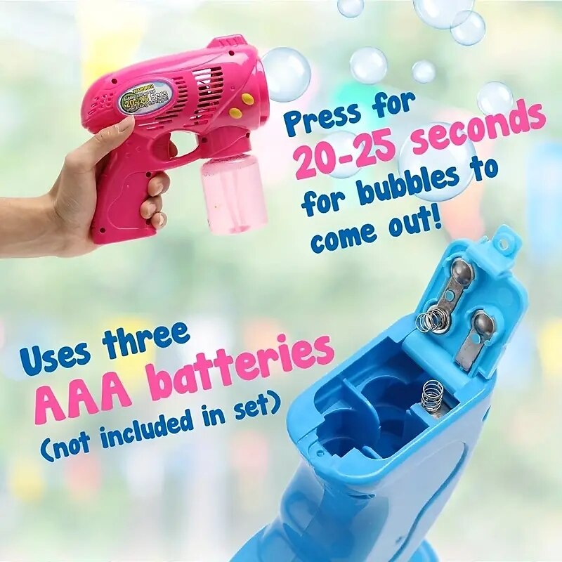 1pc pistola a bolle macchina a bolle automatica modelli rossi e blu vano batteria che soffia bolle elettriche giocattoli creativo piccolo regalo accessori per feste forniture per feste di compleanno del 2025 a $29.99 –P3