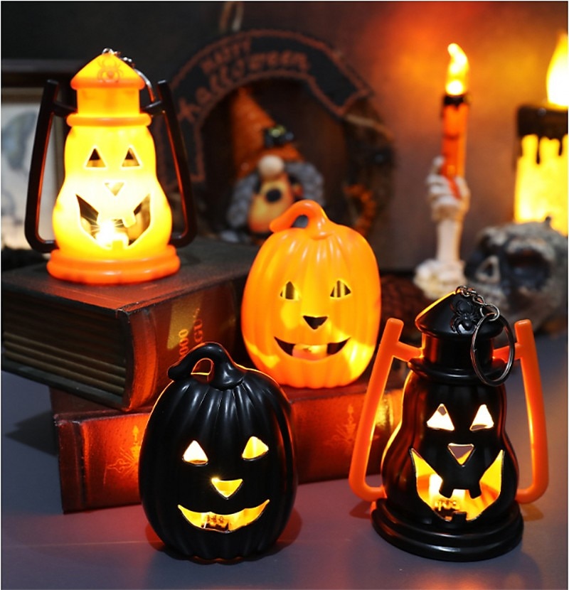 dekoracje halloweenowe led dyniowe latarnie jack o lantern festiwal lampiony nocne atmosfera impreza świeca latarnia terror rekwizyty szkielet rekwizyty dekoracja 2025 - $4.99 –P1