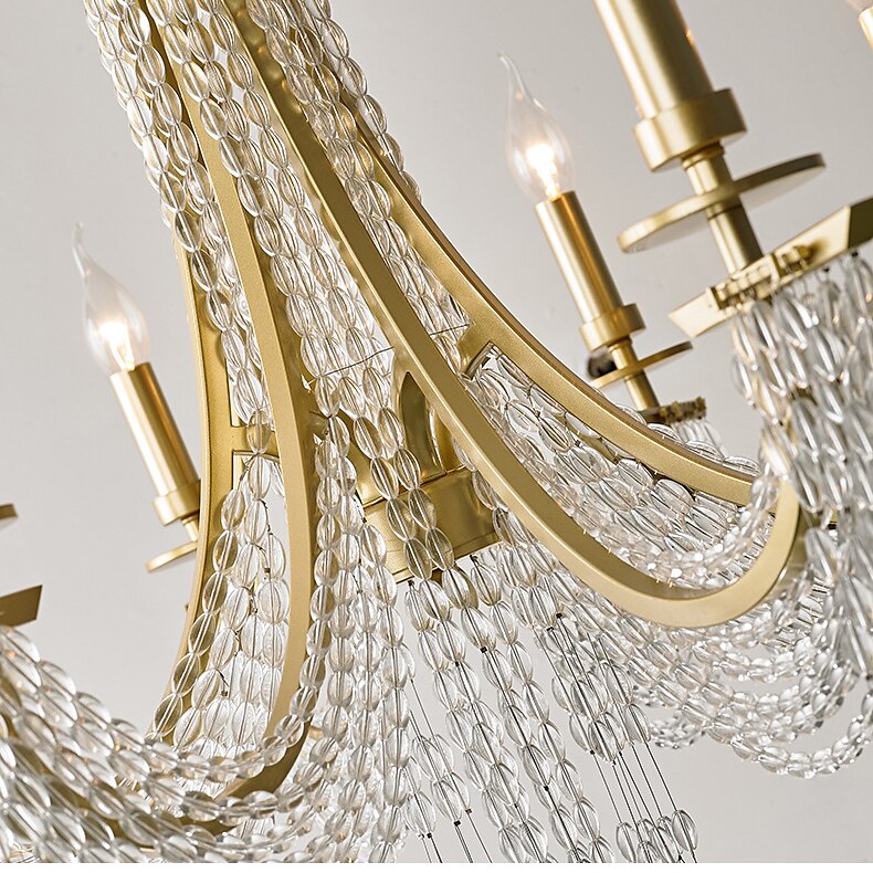 moderno lampadario in cristallo trasparente regolabile 6/8 luci cristallo montaggio a filo appeso a soffitto lampada a sospensione classico apparecchio di illuminazione in stile candela e12/e14 per del 2025 a $601.99 –P4
