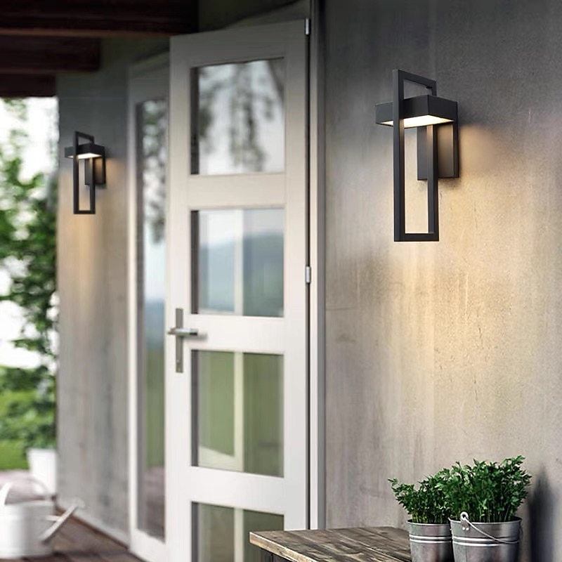 Luminárias de parede externas à prova d'água arandelas de varanda montadas na parede iluminação moderna lâmpadas de parede para pátio porta da frente entrada branco quente 110-240 v de 2026 por $199.99 –P10