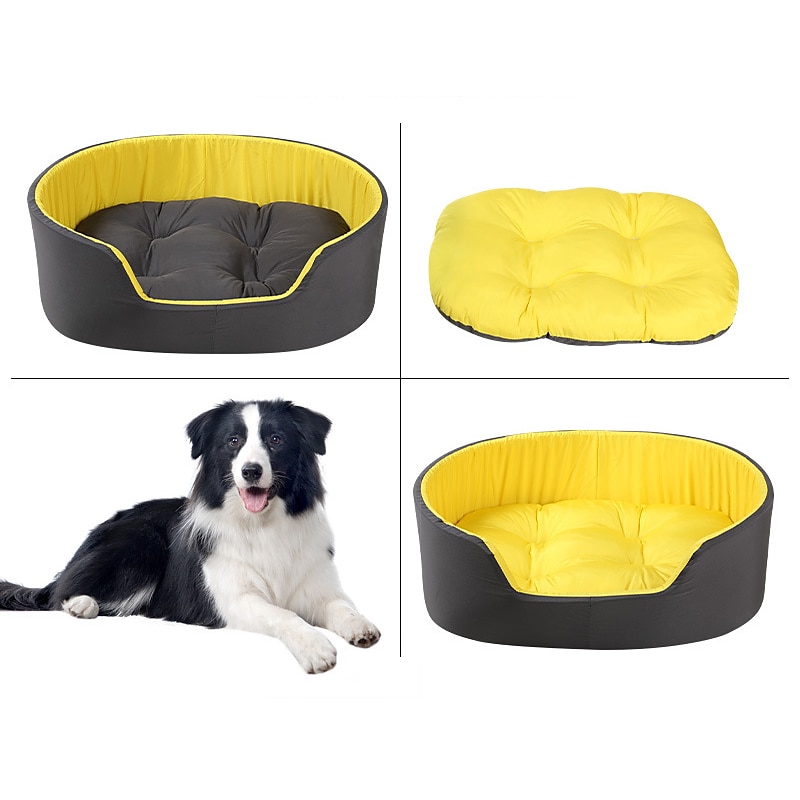 tofarger kjæledyr reir vaskbar dobbeltsidig pute kjæledyr katt reir fire sesonger katt hund 3d hund reir 2025 - $52.99 –P3