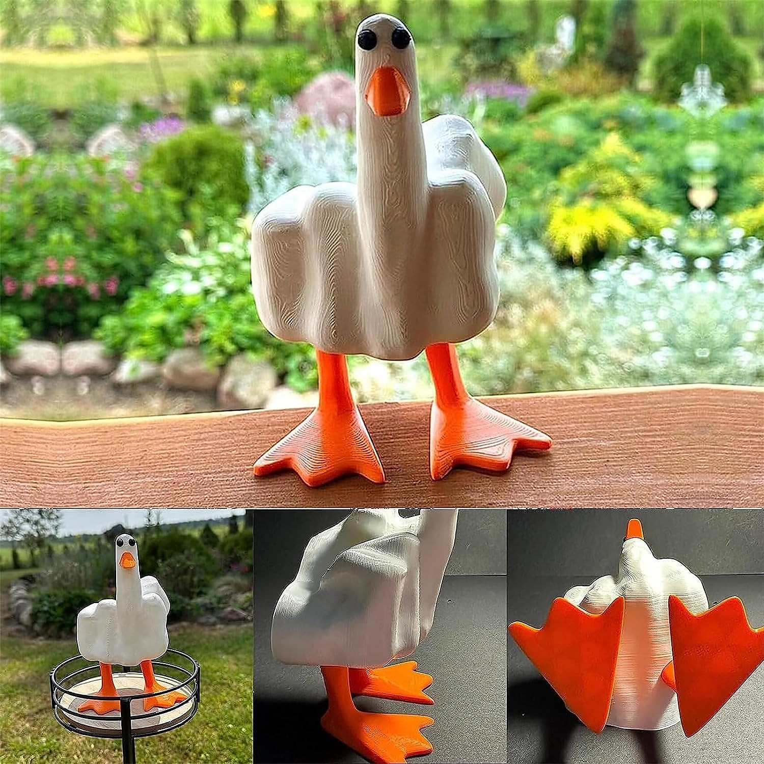 Mittelfinger-Entenfiguren, lustige Ente, du Figur, unhöfliche Entenfigur, Mittelfinger-Dekor, Entenstatue, Mittelfinger-Statue, seltsames Dekor, Enten-Dekor 2025 - $11.49 –P5