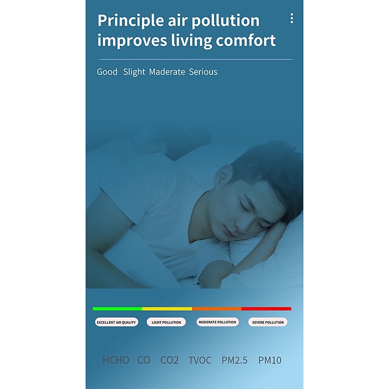 6-in-1 Air Quality Monitor CO2 Multifunctional Carbon Dioxide Level Controller Indoor CO2 Alarm Meter for Home Office Car Gym White 2025 - $47.99 –P8