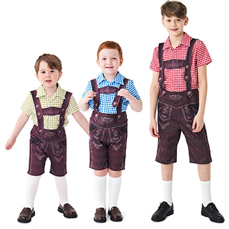 Carnival Oktoberfest Beer Costume Cosplay Costume Cosplay Cosplay Wiesn Boys Carnival Party Traditional Style Cloth Shirt Pants 2025 - $35.99 –P4