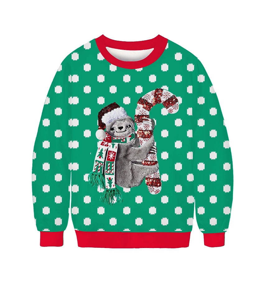 Karácsony Alpaka Pullover Vicces karácsonyi pulóver Állat minta 3D nyomtatás 3D Grafikus Kompatibilitás Páros Férfi Női Felnőttek Karácsony 3D nyomtatás Parti Fesztivál 2025 - $28.99 –P19