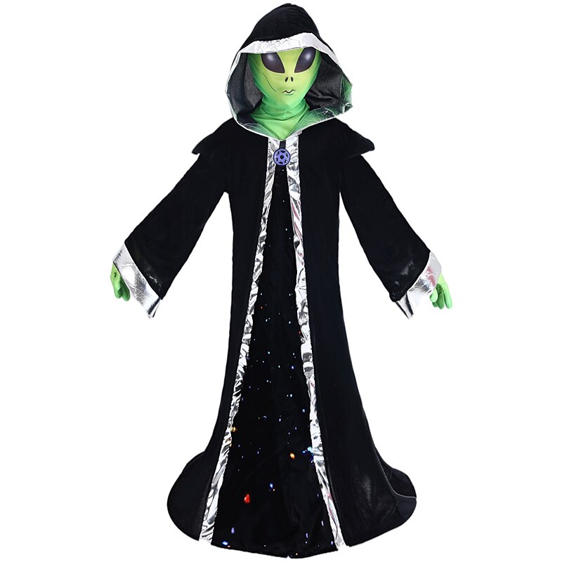 Barn Gutt Halloween Kappe Yttertøy Tegneserie Langermet Frakk Ytelse Mote Alien-sjef Høst Vinter 7-13 år 2025 - $34.99 –P5