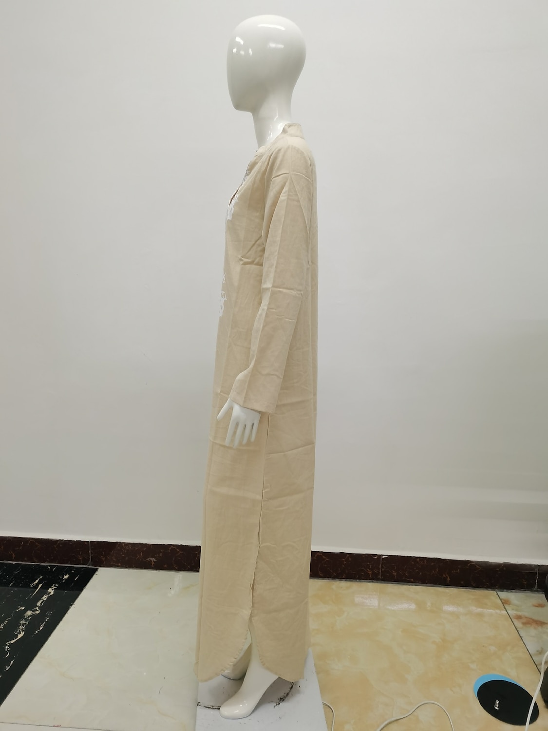 Per donna Abito casual Vestito maxi Stampa Essenziale Informale Giornaliero Da mare A V Manica lunga Estate Primavera Autunno Giallo Azzurro cielo Fiore decorativo del 2025 a $42.99 –P4