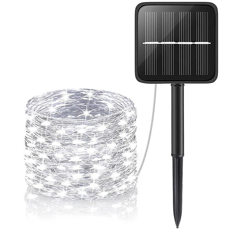 10m-100leds/20m-200leds/30m-300leds filo di rame solare stringa di luce esterna impermeabile giardino luci decorative festival di natale luci telecomando luci solari del 2025 a $9.49 –P6
