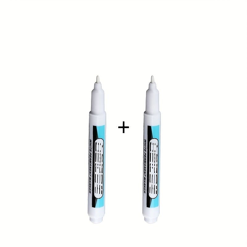 1/2 pz set di pennarelli per vernice permanente bianca per legno roccia plastica pelle vetro pietra metallo tela ceramica marcatore foro profondo 0,7 mm del 2025 a $7.99 –P11
