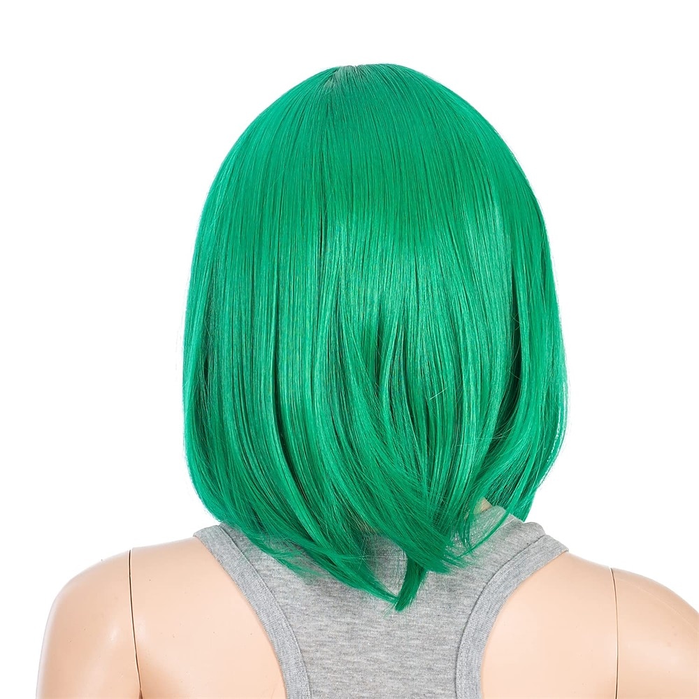 Perruque bob courte droite ombrée bleu rose multicolore de 10 pouces avec frange perruque synthétique colorée de cosplay pour les fêtes quotidienne pour femmes et enfants avec bonnet de perruque de 2025 ? $19.49 –P8