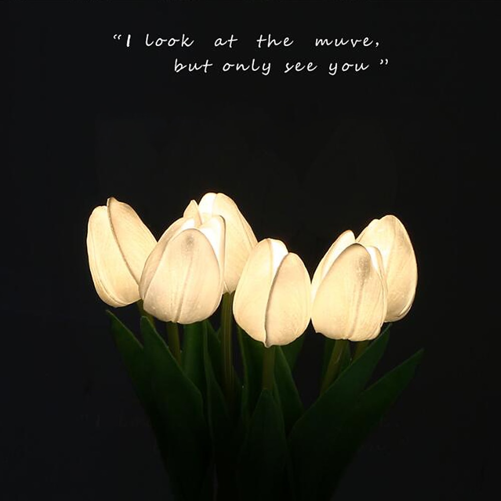 6pcs Tulip Flower Table Lamp Tulips LED Night Light Simulation Flower Potted Night Light Gift for Her Birthday Holiday Party Wedding Room Decoration 2026 - $28.99 –P2