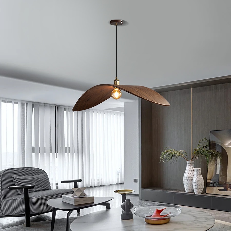 LED Pendant Light Wooden Wabi-Sabi Pendant Lights,Nordic Light Fixture,Minimalist Lamp,Wabi Sabi Lampshade,Rustic WabiSabi Ceiling Light Pendant Light 110-240V 2025 - $349.99 –P6
