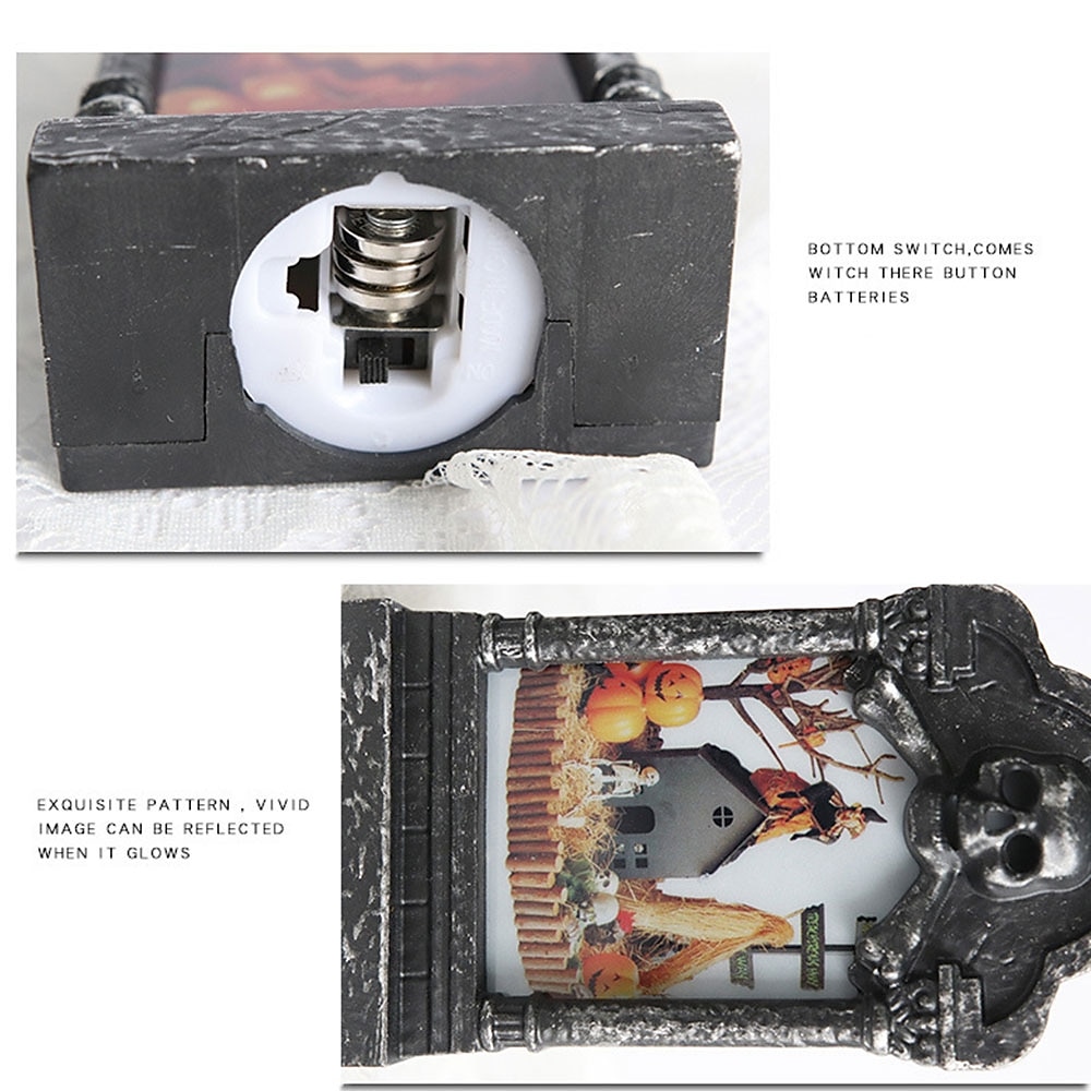 Halloween Skull Gravestone Lamp Haunted House Decor Home Garden Decor Night Light Party Props Glowing LED Tombstone Light Supply 2025 - $6.49 –P2