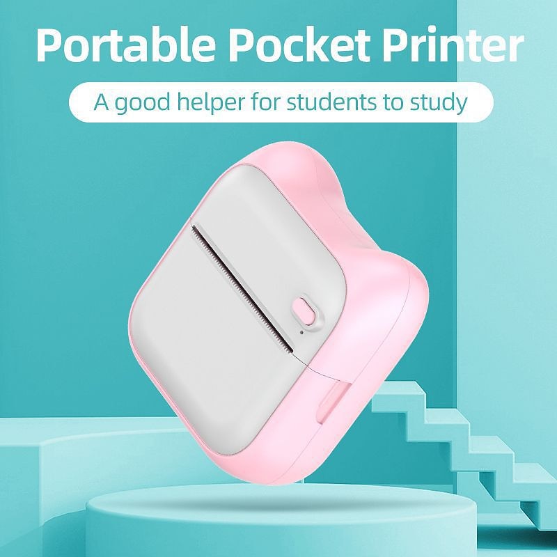 2025年 ミニポケットプリンタ Bluetooth 写真画像 hd ラベル学生感熱紙学生間違った質問ミニポータブルプリンタ学習用  コレクション – $8.49 –P8