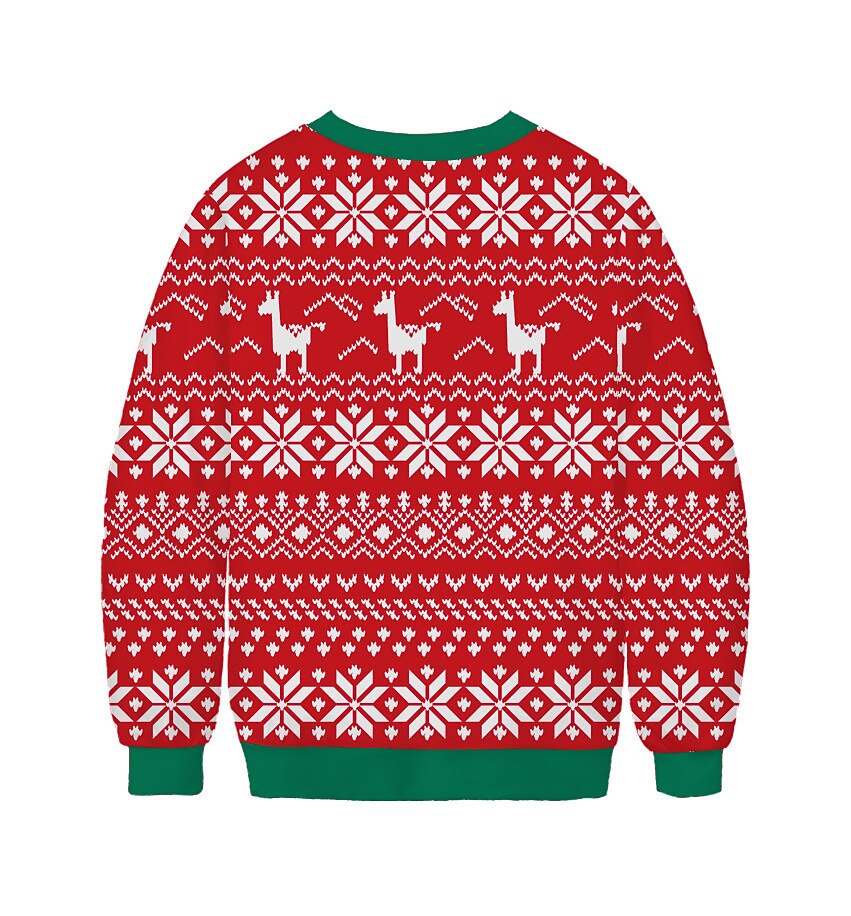 Karácsony Alpaka Pullover Vicces karácsonyi pulóver Állat minta 3D nyomtatás 3D Grafikus Kompatibilitás Páros Férfi Női Felnőttek Karácsony 3D nyomtatás Parti Fesztivál 2025 - $28.99 –P2