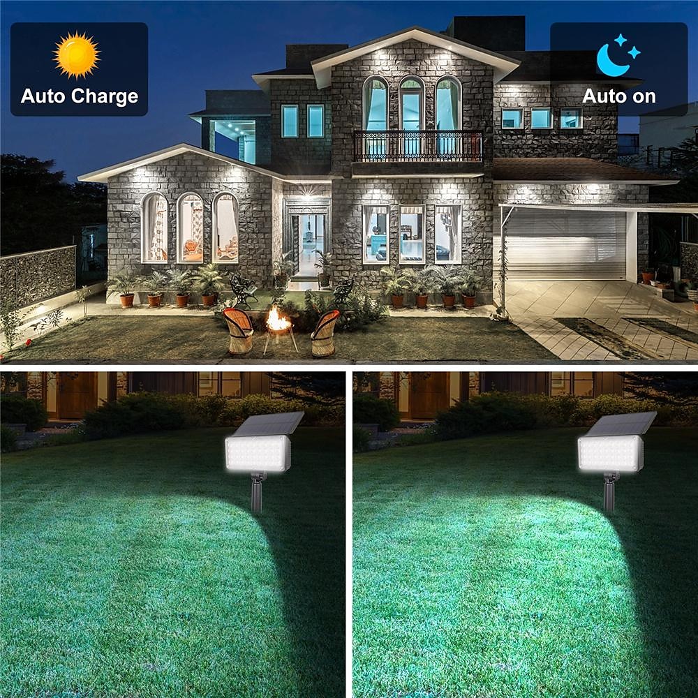 Colorful RGB Solar Lawn Lamp Ground Insertion and Projection Lamp Outdoor Bright Courtyard Landscape Tree Lighting and Spotlights 2025 - $22.99 –P4
