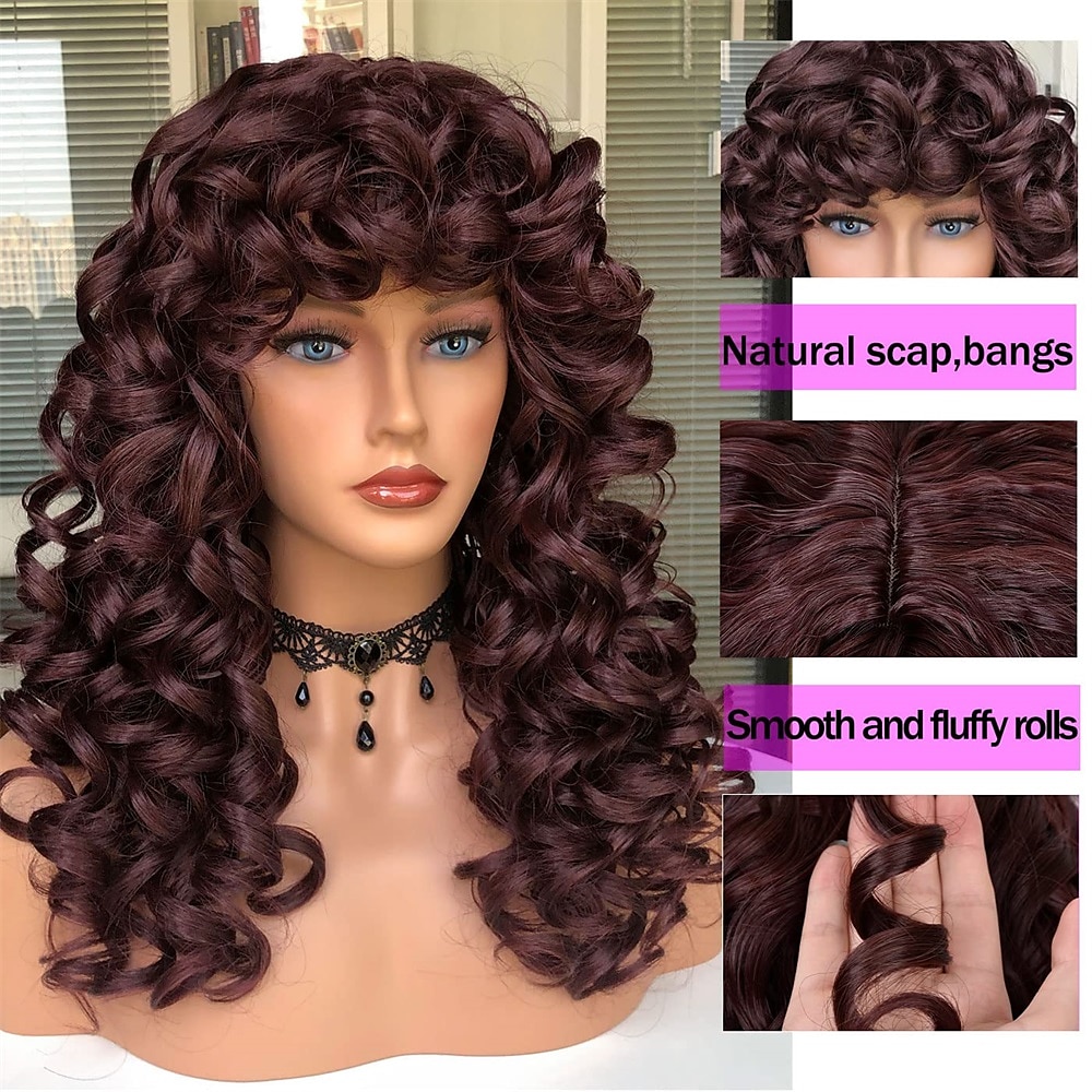 Long Curly Wavy Blonde Wigs for Women Side Part Natural Looking Cosplay Synthetic Fiber Wig Heat Resistant Replacement Wig Halloween Cosplay Party Wigs 2025 - $23.99 –P3