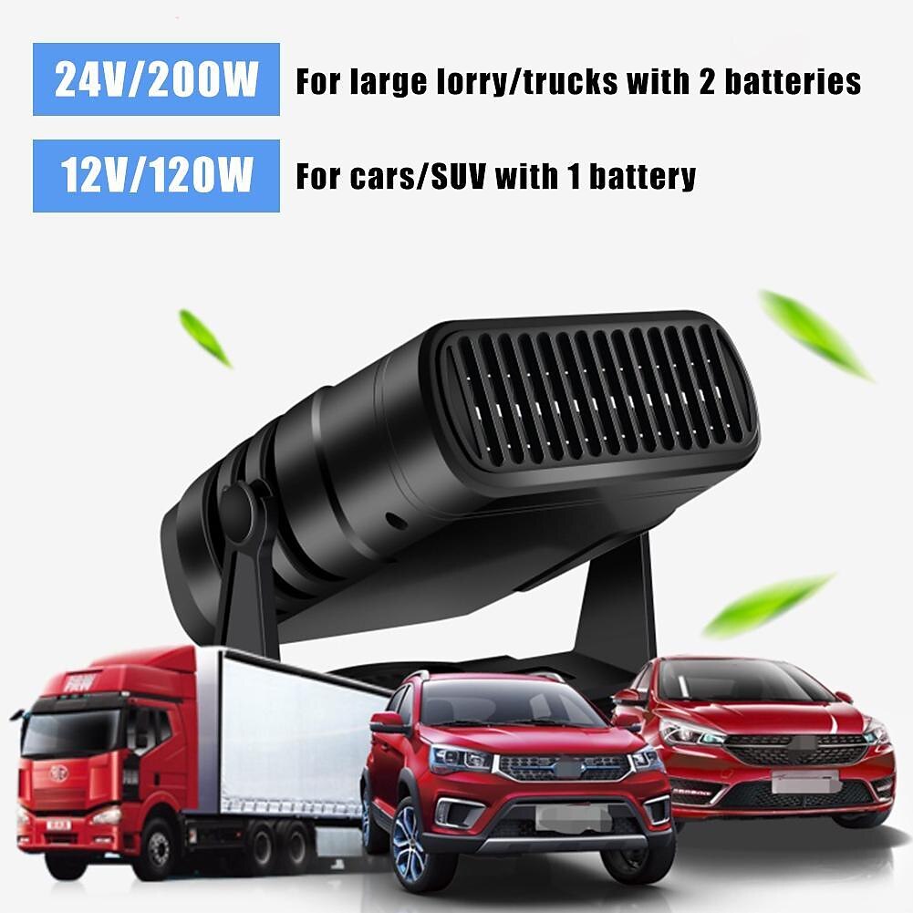 2 IN 1 Car Heater 12V/24V Electric Cooling Heating Fan Portable Electric Dryer Windshield Demister Defroster Fan Car Ornaments 2025 - $22.99 –P3