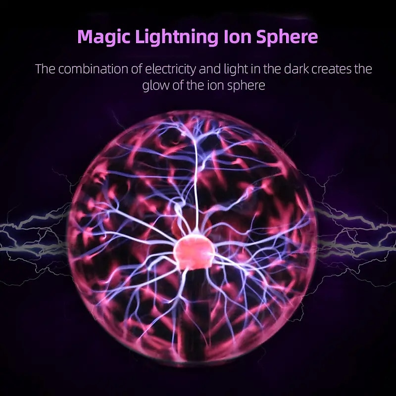 1pc USB Static Electricity Plasma BallElectrostatic Touch Magic Ball Lightning Ball Lamp Crafts Gift Lamp Ion LED Lamp 2025 - $15.99 –P2