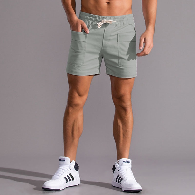 Per uomo Pantaloncini rosa Pantaloncini estivi Pantaloncini casual Tasche Liscio Comfort Traspirante Esterno Giornaliero Per uscire Di tendenza Informale Nero Bianco del 2025 a $23.99 –P19