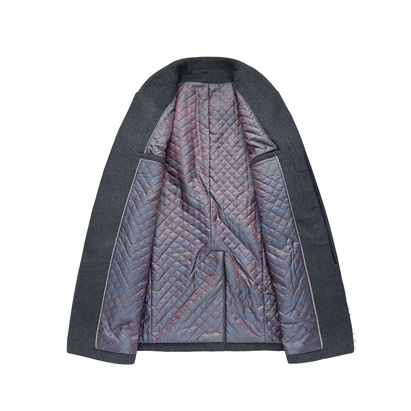 Herr Vinterkappa Yllekappa Rock Trenchcoat Utomhus Dagliga kläder Höst vinter Polyester Vindtät jacka Ytterkläder Kläder Mode Streetwear Slät Drottning Anne Enkelknäppt med Ett Knapphål 2025 - $83.99 –P13