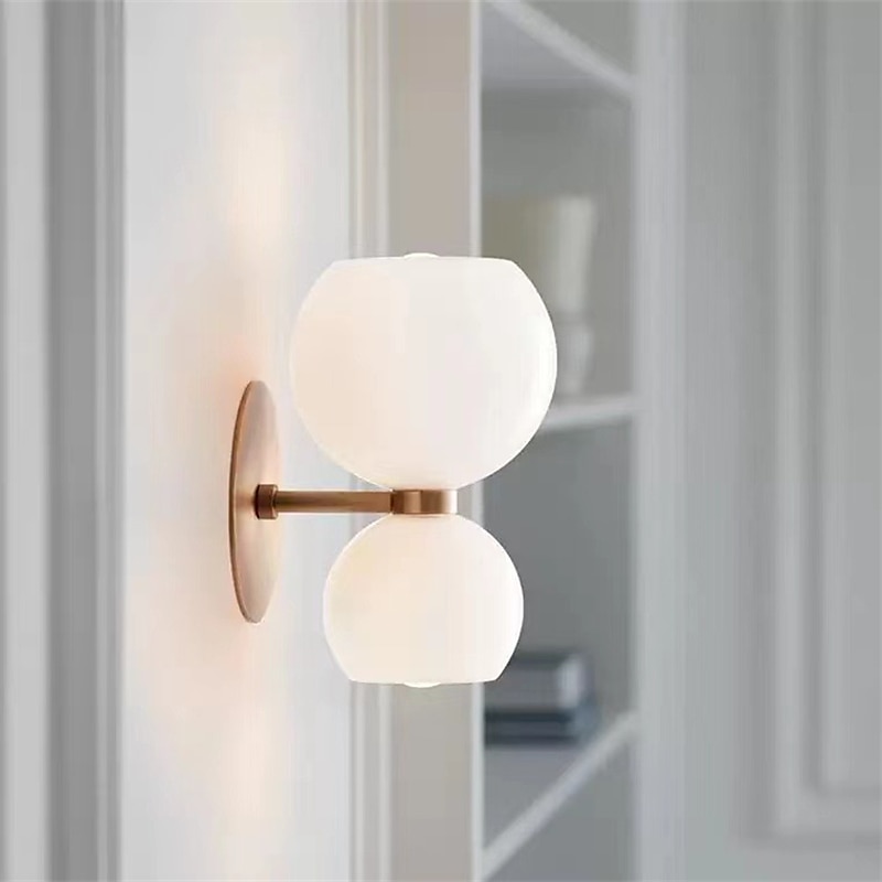 Lightinthebox lampada da parete a led vetro bianco caldo 24 cm moderna lampada da parete a led sfondo soggiorno camera da letto comodino applique da parete per interni illuminazione sconce 1 pz del 2025 a $165.99 –P1