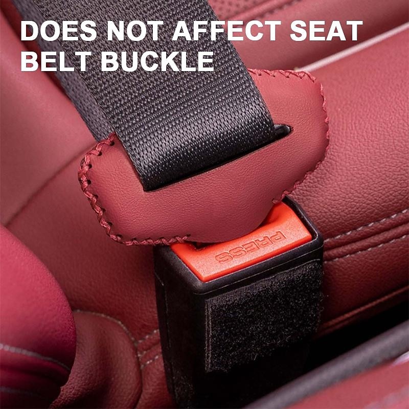 Car Safety Belt Buckle Clip Protection Cover Leather Interior Seat Belt Protector Anti Slip Cover Safety Car Accessories 2026 - $10.99 –P9