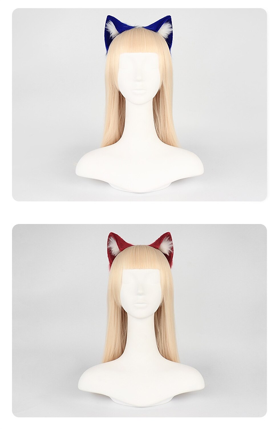 čelenka zvířecí ucho cosplay roztomilá simulace kočičí ucho živé vysílání vlasové doplňky styling kočičích uší (napařený chléb ve tvaru kočičího ucha) čelenka 2025 - $19.99 –P11