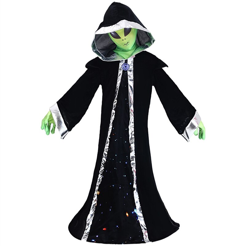 Barn Gutt Halloween Kappe Yttertøy Tegneserie Langermet Frakk Ytelse Mote Alien-sjef Høst Vinter 7-13 år 2025 - $34.99 –P1