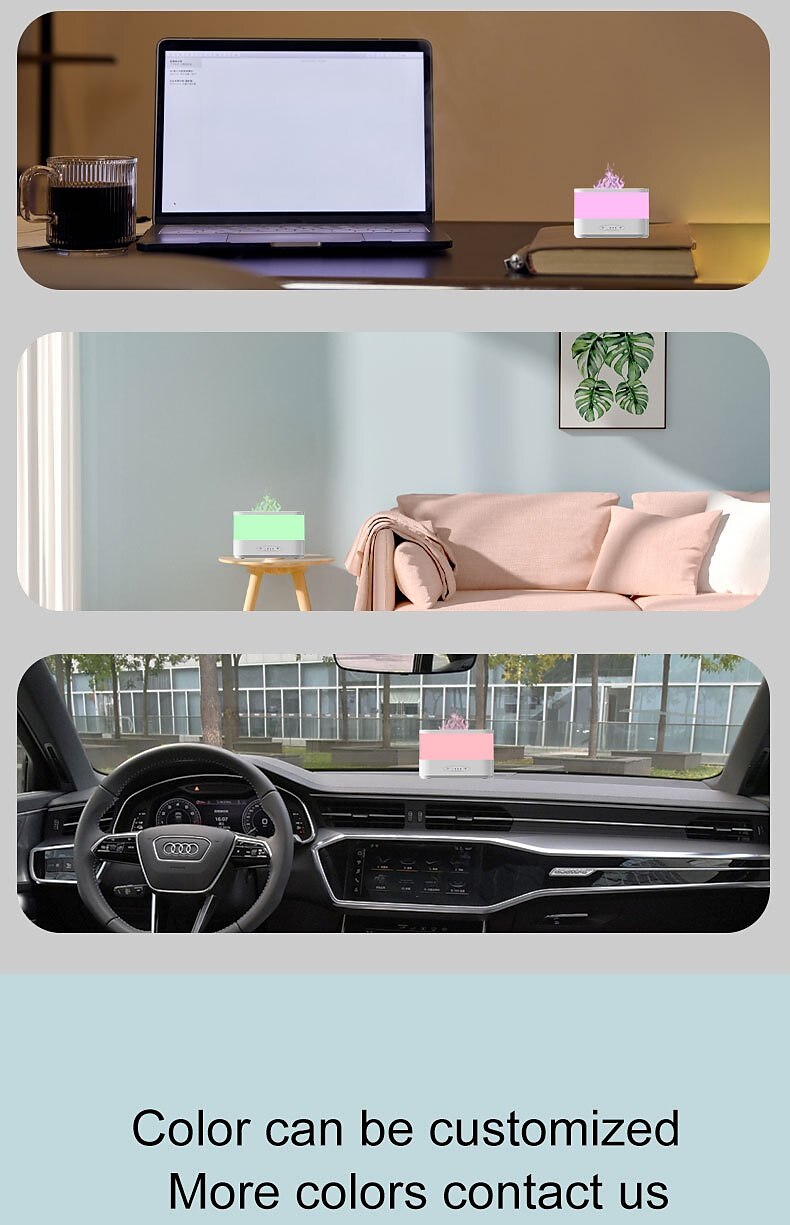 300ml Colorful Flame Aroma Diffuser Air Humidifier Not With Essential Oils For Aromatherapy in Home Office Car 2025 - $33.99 –P11