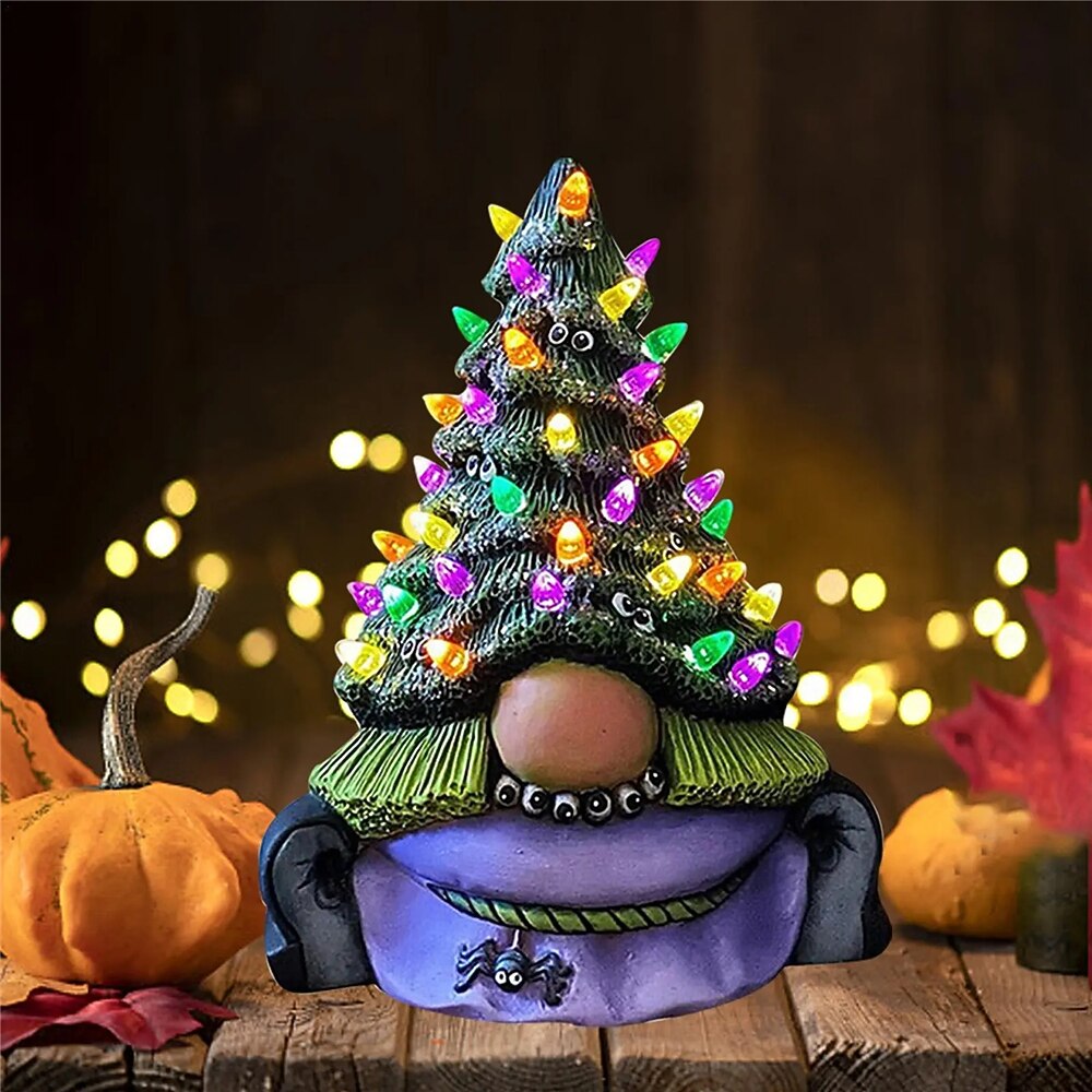 kouzelná čarodějnice trpaslík strom halloween duch venkovní světlo festival oblékat se kostra horor visící zářící halloween party výzdoba 2025 - $12.99 –P4