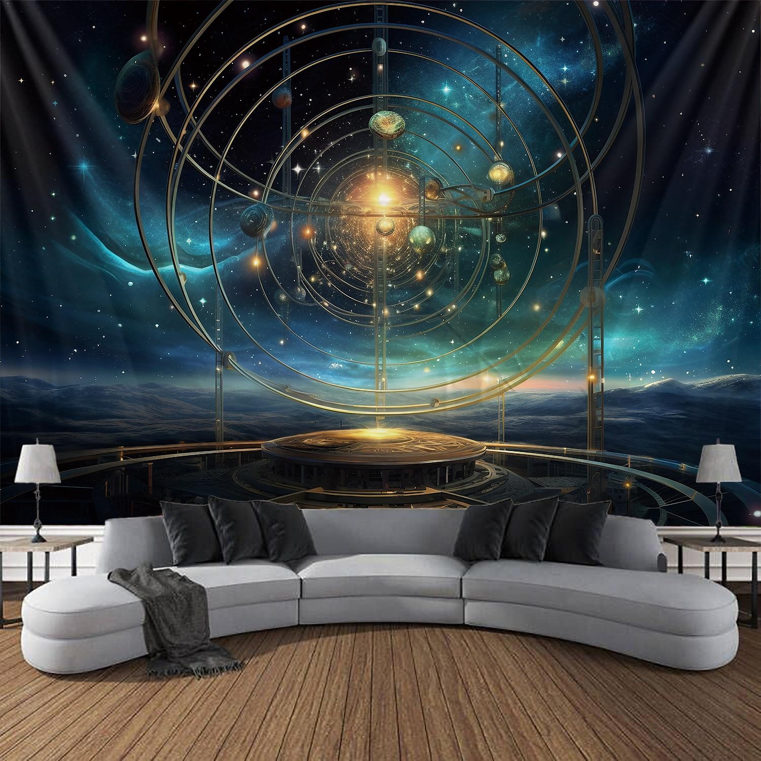Fantasy Star Orbite Tapisserie suspendue Art mural Grande tapisserie murale Décor Photographie Toile de fond Couverture Rideau Maison Chambre Salon Décoration de 2026 ? $20.99 –P3