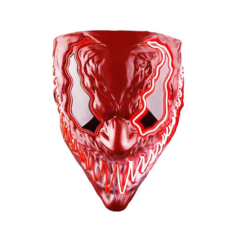 halloween maszk led purge világít világítással deadpool maszk ijesztő jelmez karneváli cosplay partihoz könnyű halloween jelmezek 2025 - $30.99 –P5