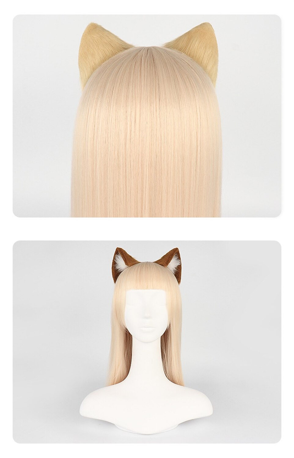 čelenka zvířecí ucho cosplay roztomilá simulace kočičí ucho živé vysílání vlasové doplňky styling kočičích uší (napařený chléb ve tvaru kočičího ucha) čelenka 2025 - $19.99 –P10