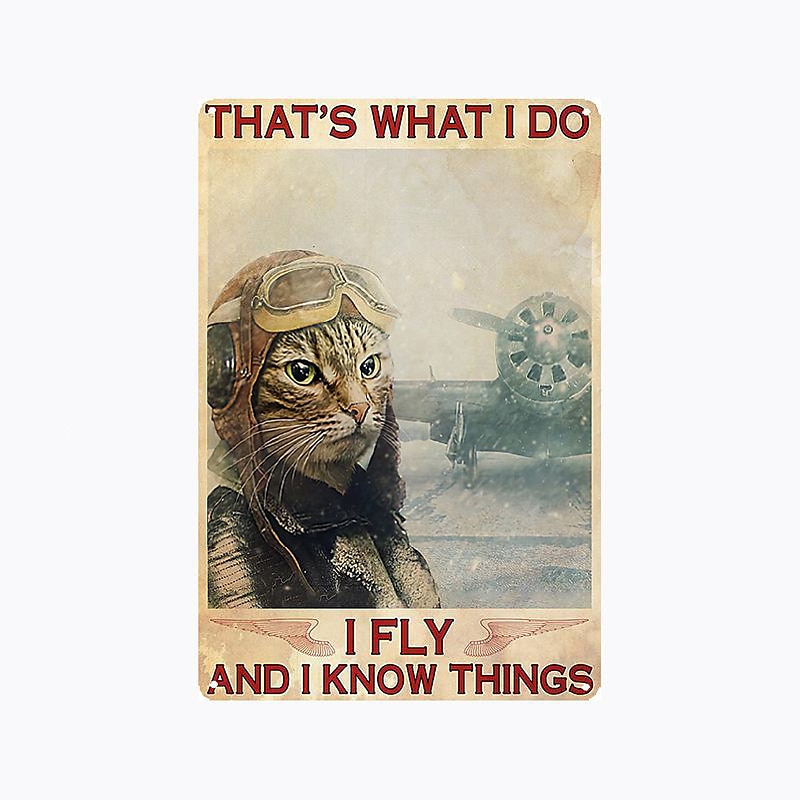 1db retro fém bádogtábla macska boros bádog tábla vintage konyhai táblák fali dekoráció, festmény fali akasztó lakberendezéshez fali művészet fém bádogtábla 20x30cm/8''x12'' 2026 - GBP £10.87 –P14