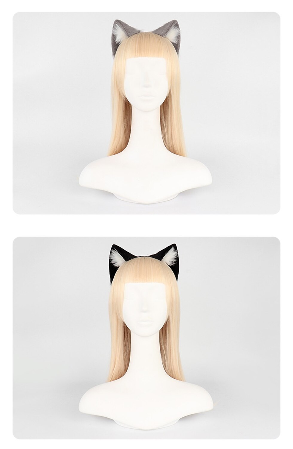 čelenka zvířecí ucho cosplay roztomilá simulace kočičí ucho živé vysílání vlasové doplňky styling kočičích uší (napařený chléb ve tvaru kočičího ucha) čelenka 2025 - $19.99 –P12