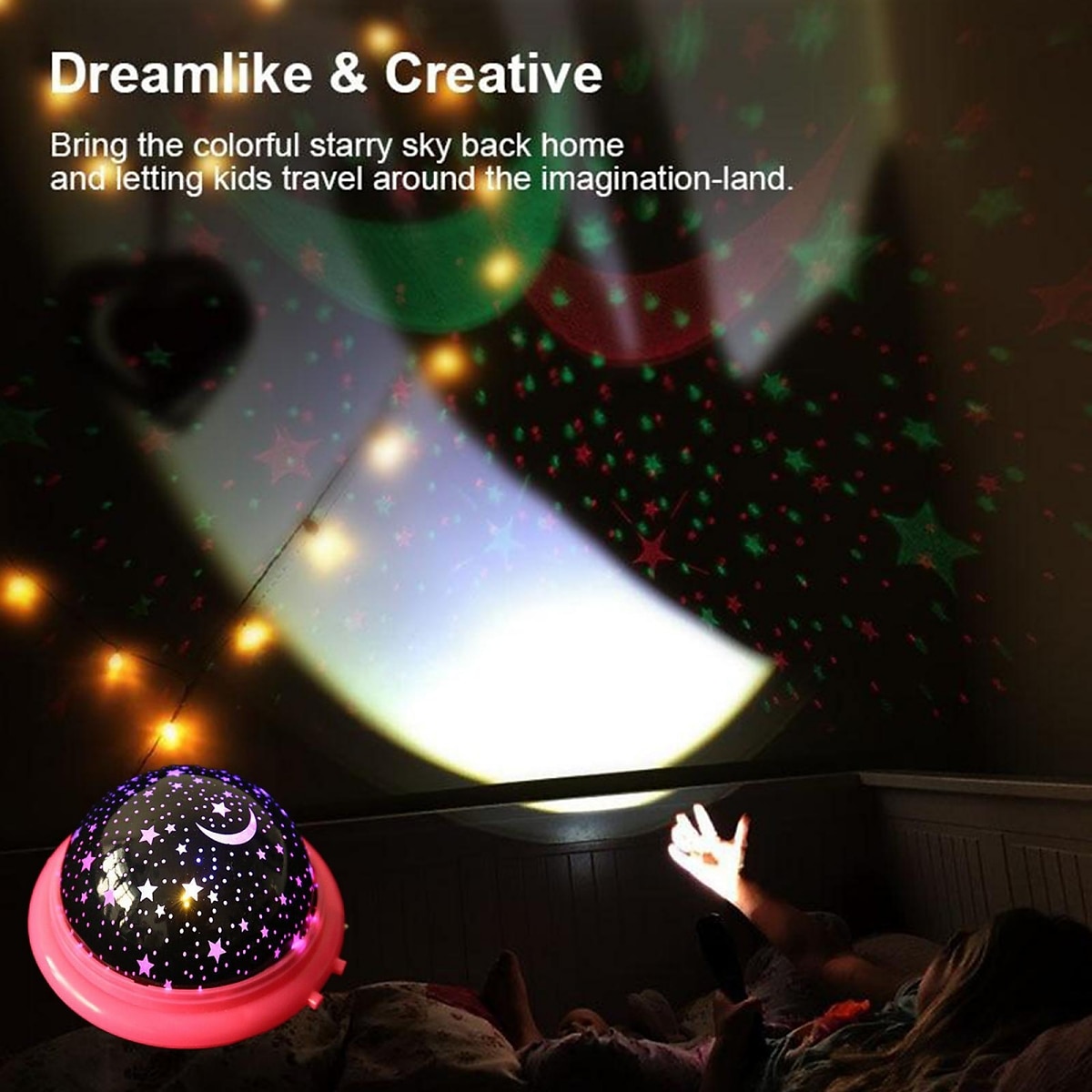 baby star sky proiettore lampada cambia colore stellato ufo led luce notturna luna cosmo giocattoli per bambini arredamento camera da letto regali di compleanno del 2025 a $8.49 –P2