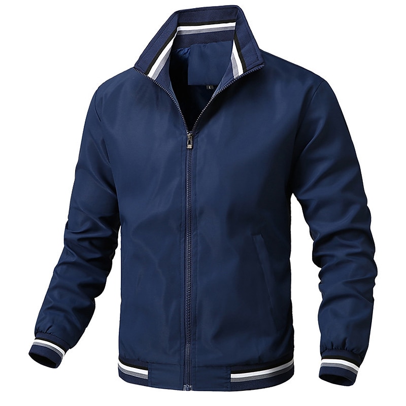 Per uomo Giacca Leggera Giacca Estiva Giacca a vento Giacca di transizione All'aperto Vacanza Caldo Autunno Inverno Semplice Moda Streetwear Collo alla coreana Regolare Nero Bianco Giallo Blu Verde del 2025 a $36.99 –P4