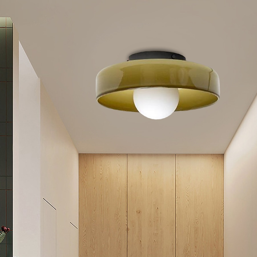 lightinthebox أدى ضوء السقف الجدار ضوء داخلي 1-ضوء 25 سم الأشكال الزجاجية فلوش جبل أضواء sceilling ضوء للممر الشرفة بار الإبداعية مصابيح شرفة علوي الزيتون الأخضر الأبيض الأصفر 110-240 فولت 2025 - $201.49 –P5