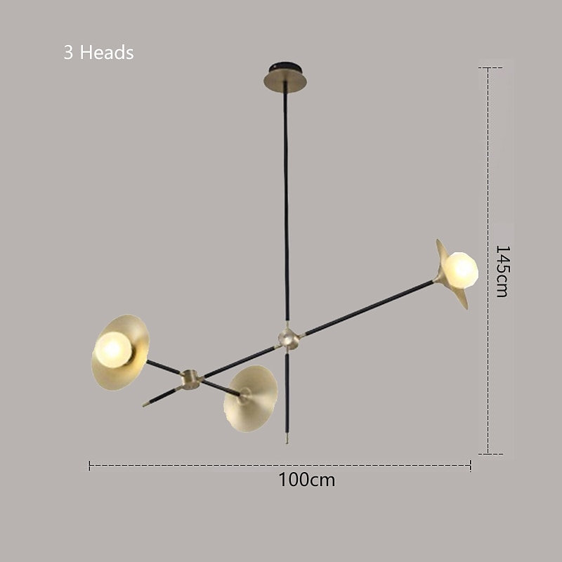 Modern Chandeliers 3/6/9/12-Light Brass Pendant Lighting Ceiling Light Fixture Fixtures for Dining Room, Kitchen, Living Room, Bedroom 110-240V 2025 - $257.89 –P6