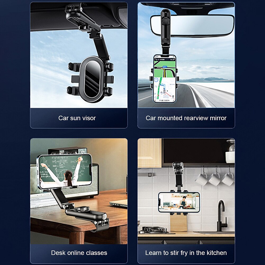 Car Sun visor mobile phone bracket Rotatable Adjustable Multifunction Phone Holder for Car Compatible with All Mobile Phone Phone Accessory 2025 - $16.99 –P2