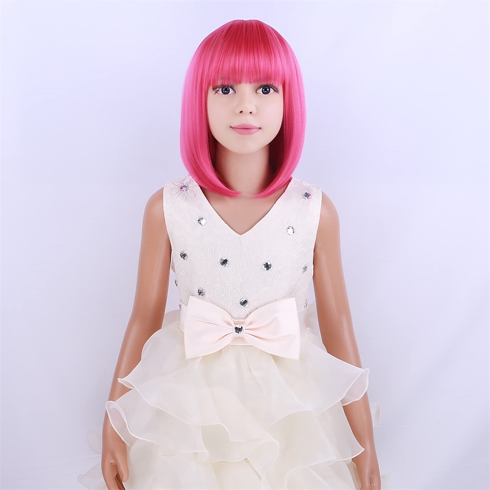 parrucca nera per bambini parrucca nera bob per bambini parrucca nera corta per ragazze festa cosplay parrucca sintetica con rete di rose da indossare tutti i giorni parrucche di carnevale del 2026 a $14.95 –P8