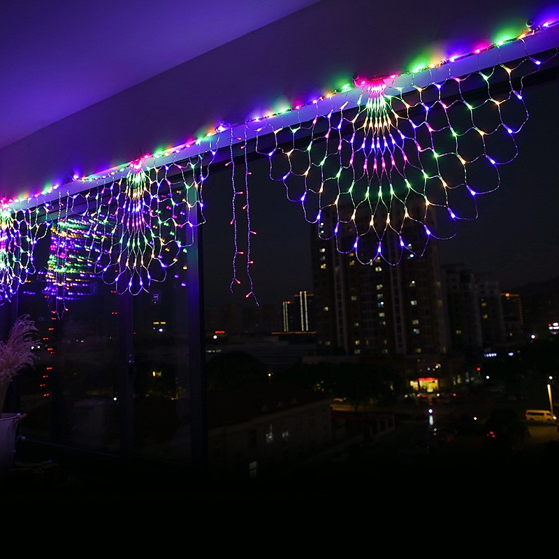 Guirlande lumineuse d'extérieur à LED en forme de paon, 3 m, 424 LED, pour rideau de fenêtre, pour mur de fond, lumière féerique de Noël, prise EU US AU UK de 2025 ? $49.99 –P15