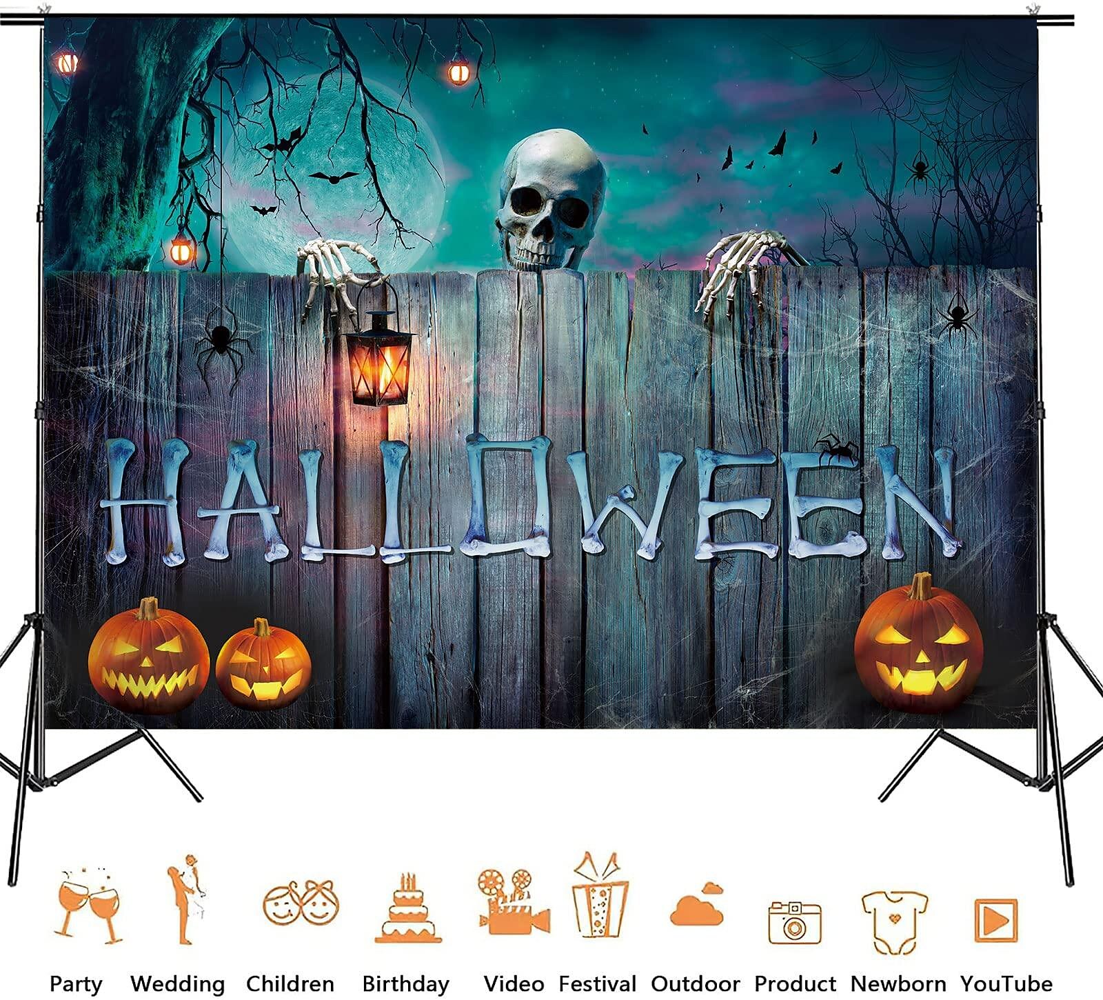 halloween dekorációk gobelin jack o lámpás tök dekor fal művészet nagy függő gobelin falfestmény dekoráció fénykép háttér takaró függöny otthon hálószoba nappali denevér kísértetház temető 2025 - GBP £8.99 –P3