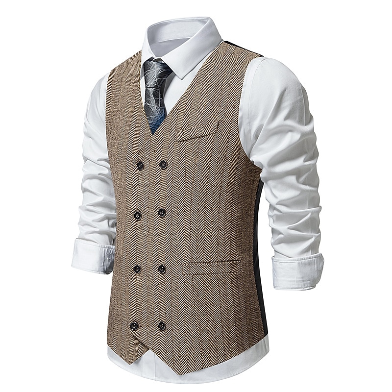 Vintage Anni 1920 Gilet Il grande Gatsby Gentiluomo Testimoni dello Sposo Slim Fit Costume Per uomo Mascherata Matrimonio Ospite di nozze Evento / Festa Adulti Gilet del 2026 a $30.99 –P11